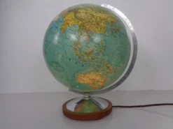 Vintage Illuminated Duo Glass Globe by Paul Oestergaard for Columbus, Germany, 1950s