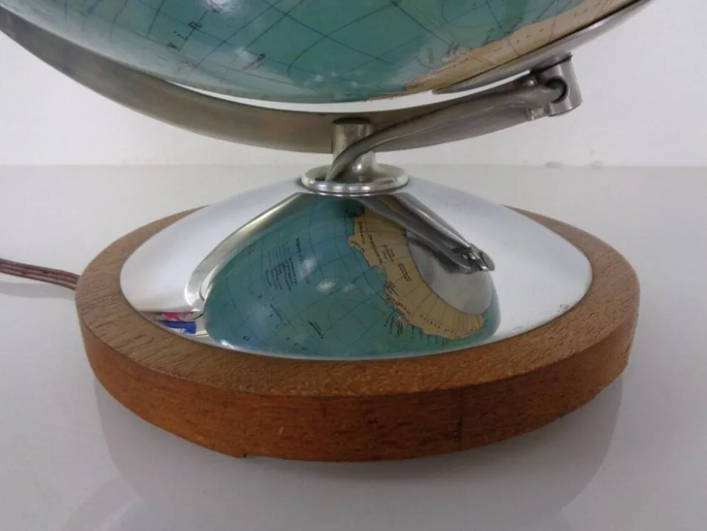 Vintage Illuminated Duo Glass Globe by Paul Oestergaard for Columbus, Germany, 1950s