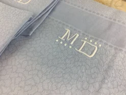 Vintage nappe & serviettes damassés monogramme