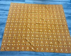 Vintage rétro nappe fleurie orange