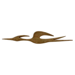 Vintage Teak Wood Wall Bird, 1960s