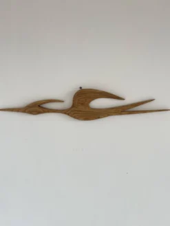 Vintage Teak Wood Wall Bird, 1960s