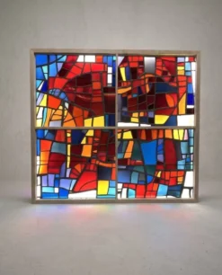 Vitrail cabinet - Stained Glass 1960