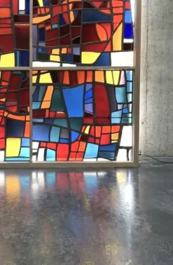 Vitrail cabinet - Stained Glass 1960