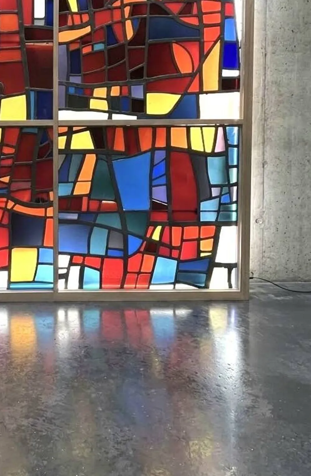 Vitrail cabinet - Stained Glass 1960