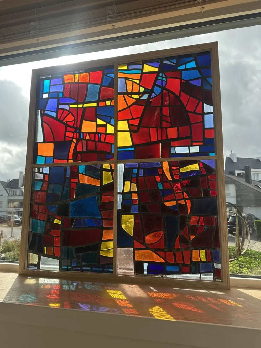 Vitrail cabinet - Stained Glass 1960