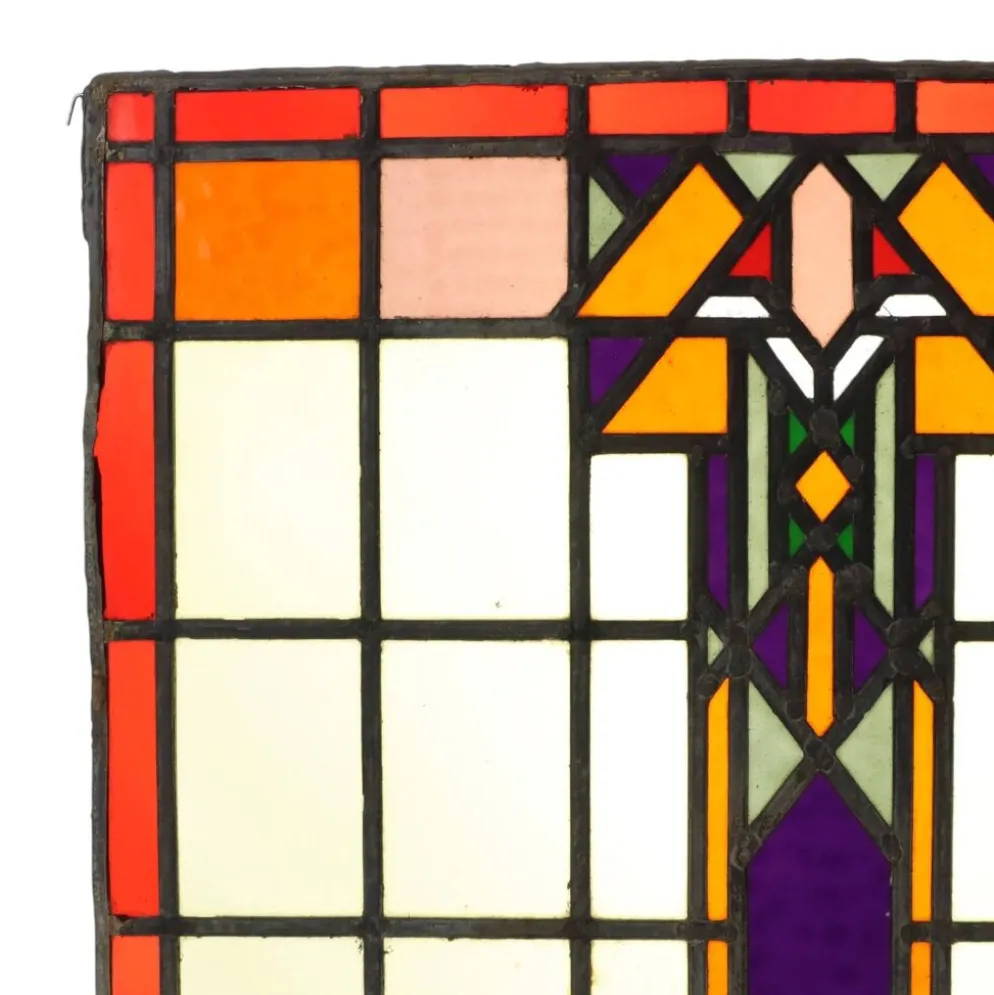 Vitrail coloré de l'École d'Amsterdam – Art déco