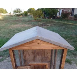 Volière cage à oiseaux bois et grillage