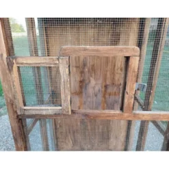 Volière cage à oiseaux bois et grillage