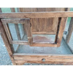 Volière cage à oiseaux bois et grillage