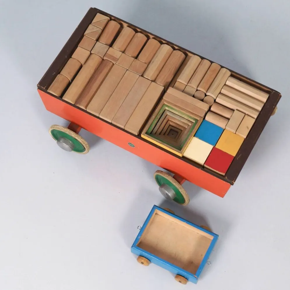 Wagon bloc 'Bouwmeester No. 117' par ADO, années 1950 – grand modèle, 123 pièces