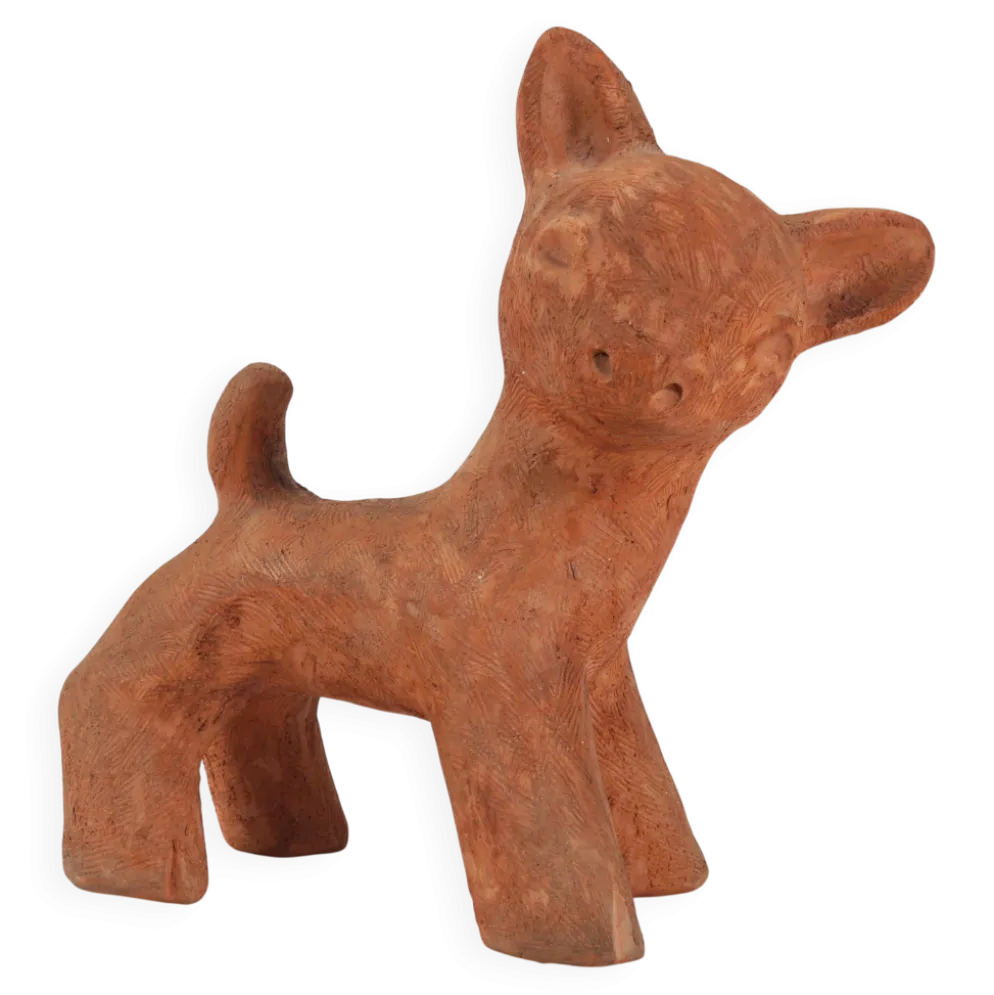 Walter Bosse Grande Sculpture en Céramique Pottery de Bébé Cerf, Autriche, Années 1920