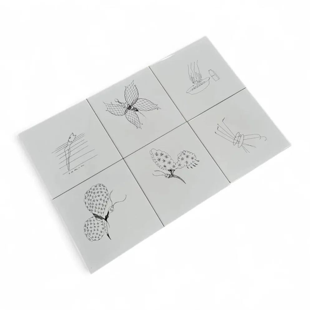6 x Carreaux en céramique par Gio Ponti pour Ceramica Bardelli