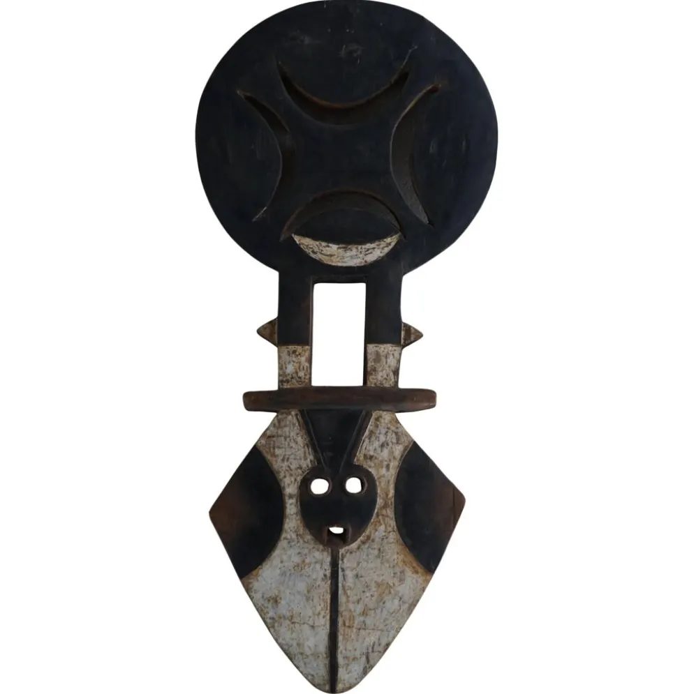 XXe siècle, masque planche Bedu Nafana en bois sculpté, art tribal, objet décoratif