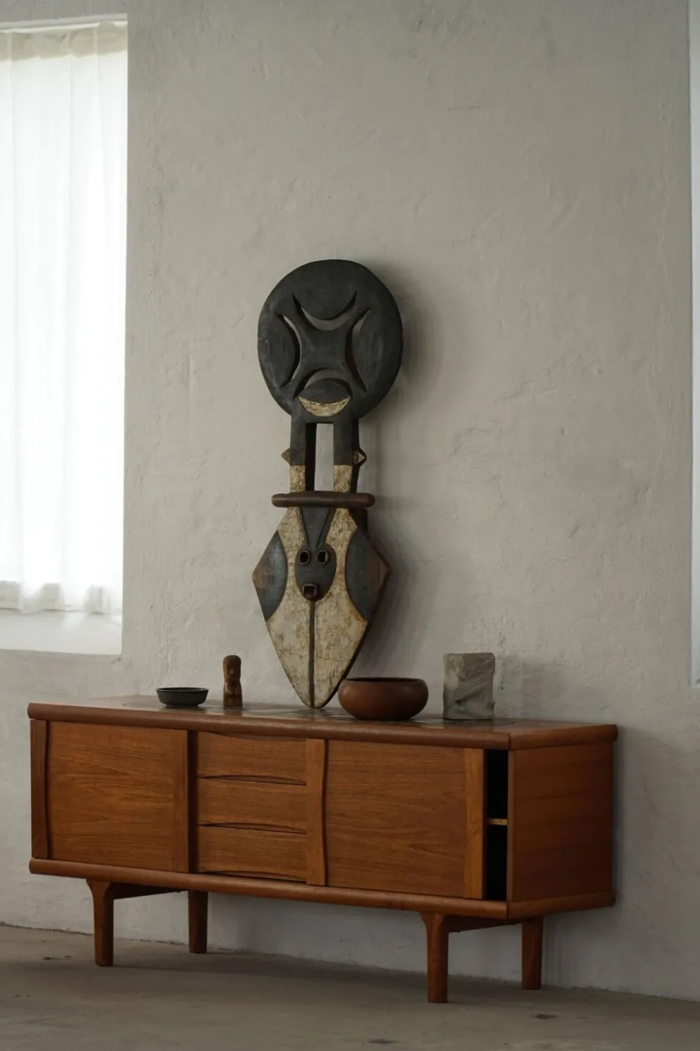 XXe siècle, masque planche Bedu Nafana en bois sculpté, art tribal, objet décoratif