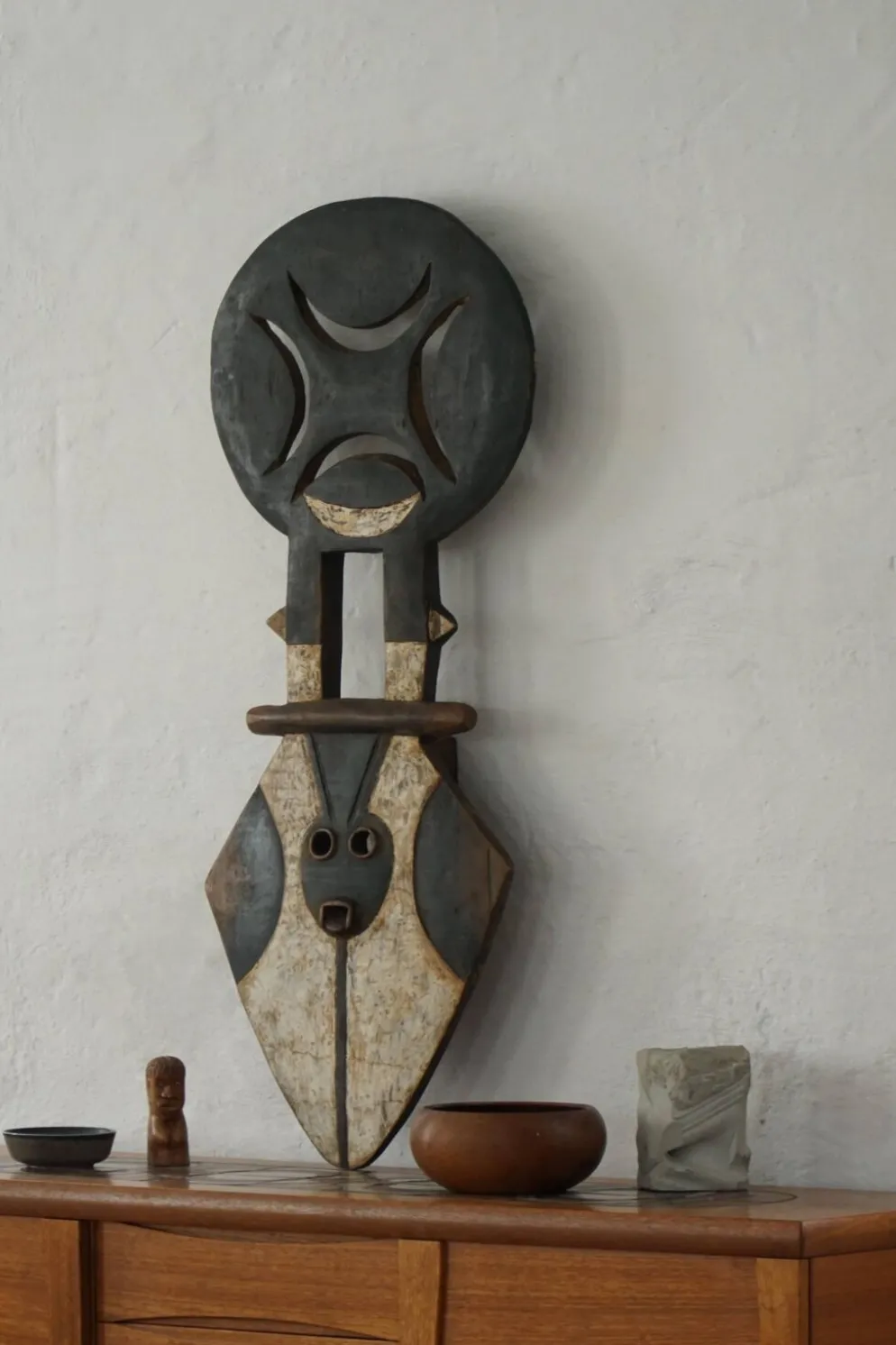 XXe siècle, masque planche Bedu Nafana en bois sculpté, art tribal, objet décoratif