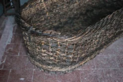XXL panier tressé ancien, panier osier, rangement, outil de boulanger